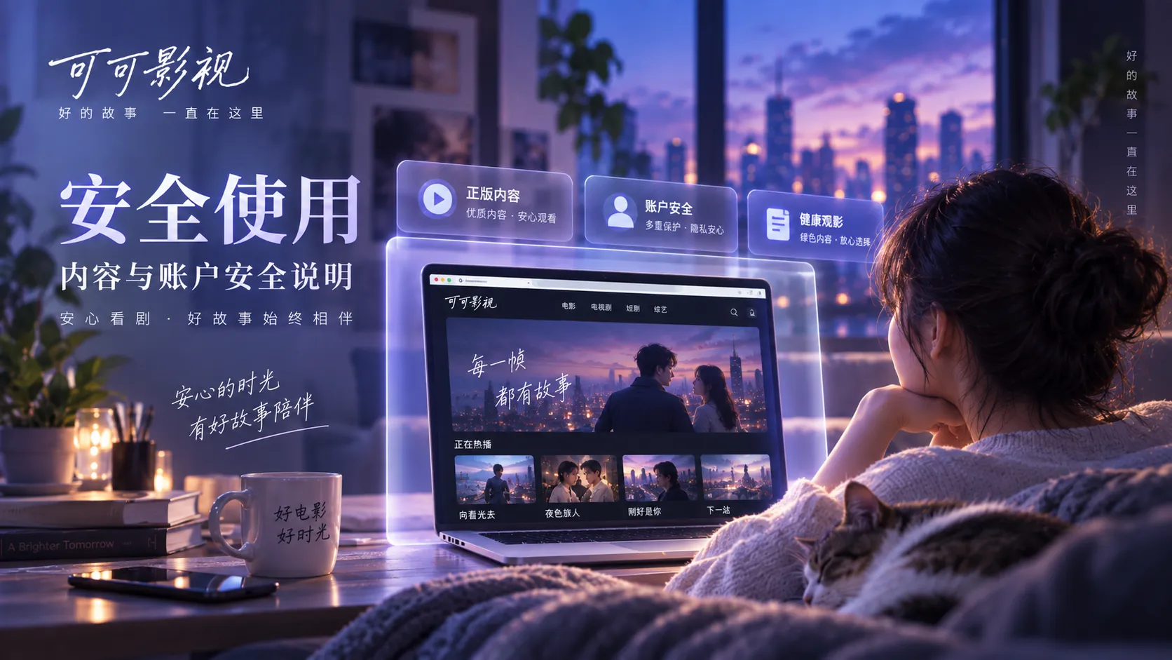 安全清晰的网页浏览示意画面